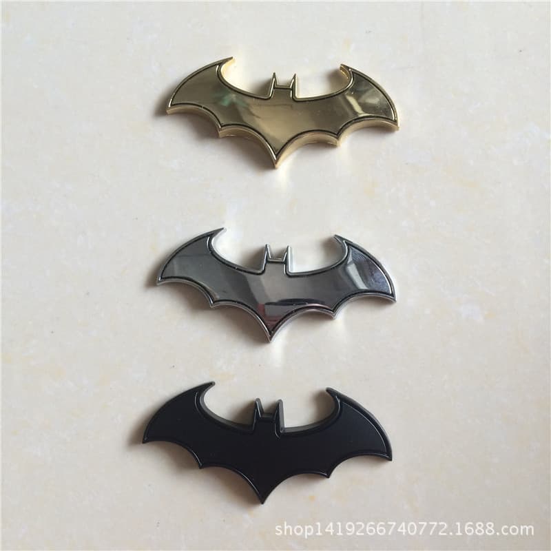 Car 3D exterior car sticker, metal personalized Batmobile logo, modified body sticker, tail logo, Batmobile cover logo