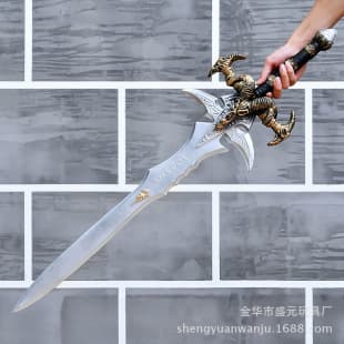 WOW World of Warcraft Cos Weapon Prop PU Frostmourne Doomhammer Warcraft King Llane's Sword Toy
