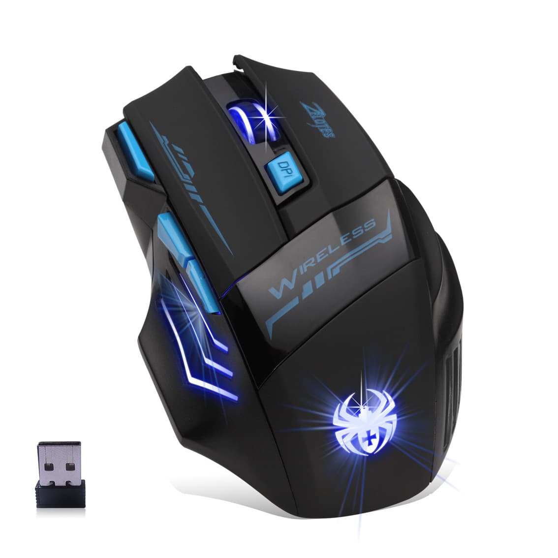 Zelotes Wireless Gaming Mouse 2.4g Optical Mouse Light OEM F-14 Design Suitable For Digital Computers