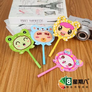 Fan-shaped Ballpoint Pen Double-sided Sticker Ballpoint Pen Advertising Ballpoint Pen Cartoon Ballpoint Pen