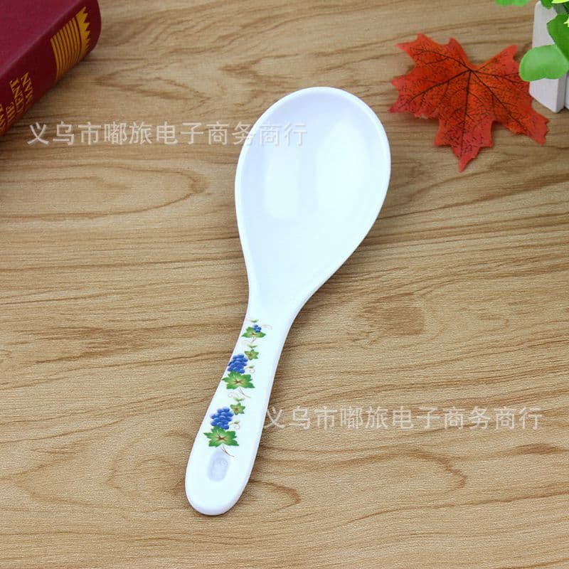 Household Daily Use Plastic Rice Spoon, Melamine Printed Spoon, Wholesale Kitchen Utensils