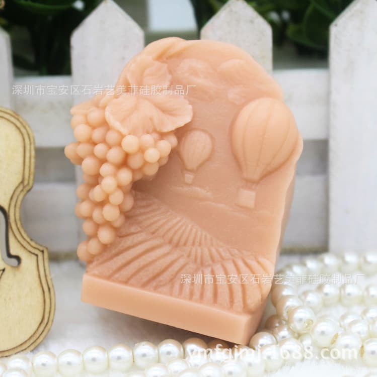 Handmade Soap Silicone Mold Soap Candle Mold Ice Sculpture Mold Grape Farm Cake Mold
