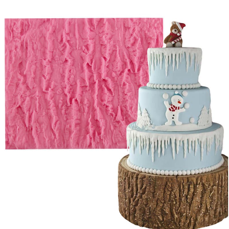 Foil Sugar Silicone Mold Bark Texture Mat Cake Edge Decoration Chocolate Mold H3176 Cake Mold