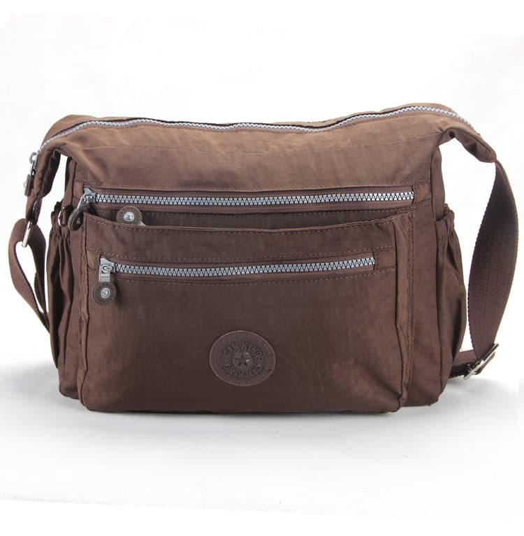 Senaclin nylon women's bag ultra-light multi-layer crossbody waterproof Oxford cloth multi-color single shoulder washed cloth bag casual