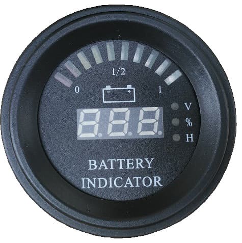 Round Semi-arc Battery Capacity Meter Electric Vehicle New Energy Vehicle Indicator Display FSAR-100V 48V Universal