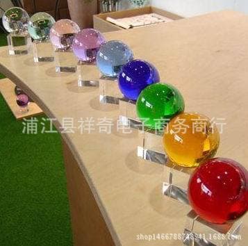 Colored Crystal Ball, Home Decor Sphere Ornament, Light Ball for Office