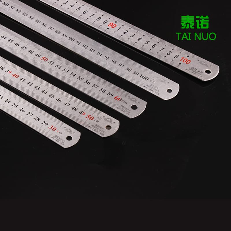 Factory direct supply of stainless steel rulers, steel straight rulers, steel plate rulers, 50mm, 60mm, 1m, 2m rulers, Shuguang brand.