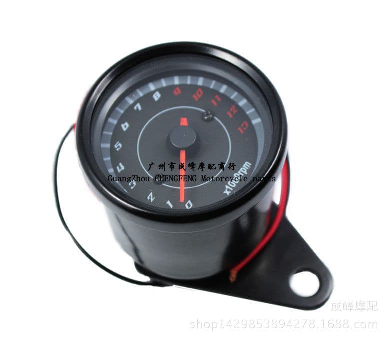 Motorcycle Modification Inductive Tachometer Pointer Instrument Retro Tachometer LED Dual Color Backlight 12V