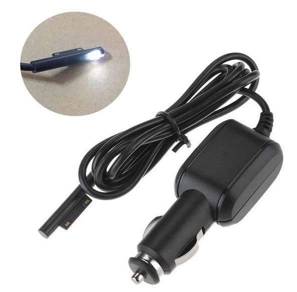 In-stock Car Charger for Microsoft Surface Pro4 Tablet, also compatible with Pro3
