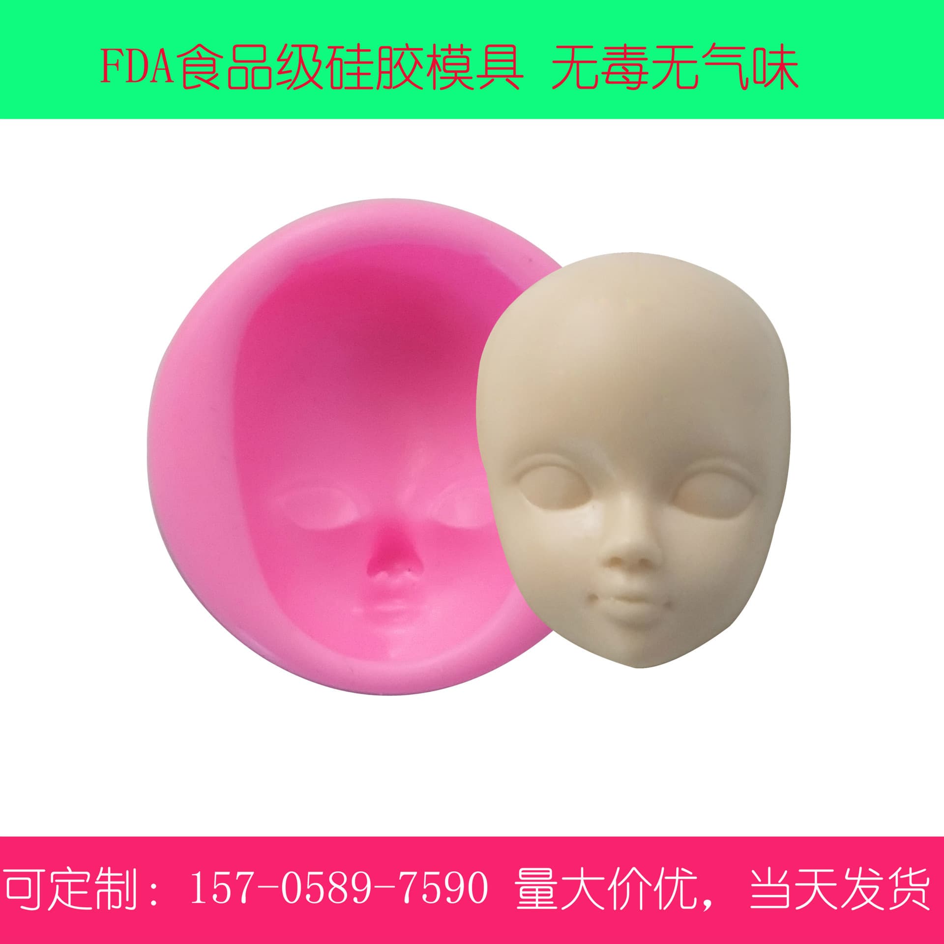 Silicone Face Mold for Chocolate, Candy, Soap, Handmade Soap Mold, DIY Crafting Tool for Making Realistic Faces