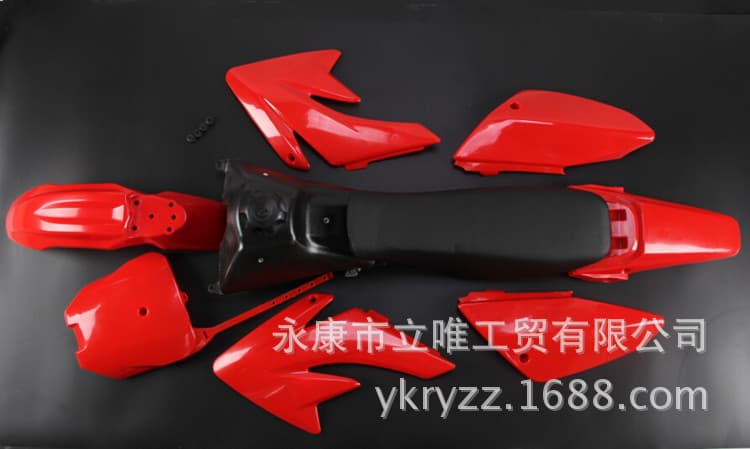 Supply CRF70 Dirt Bike Plastic Parts Compatible with Honda 70 Big Falcon Dirt Bike Body Kit Including Fuel Tank and Seat