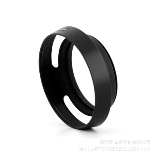 Black Leica 49mm Metal Slotted Lens Hood, Hollow Design