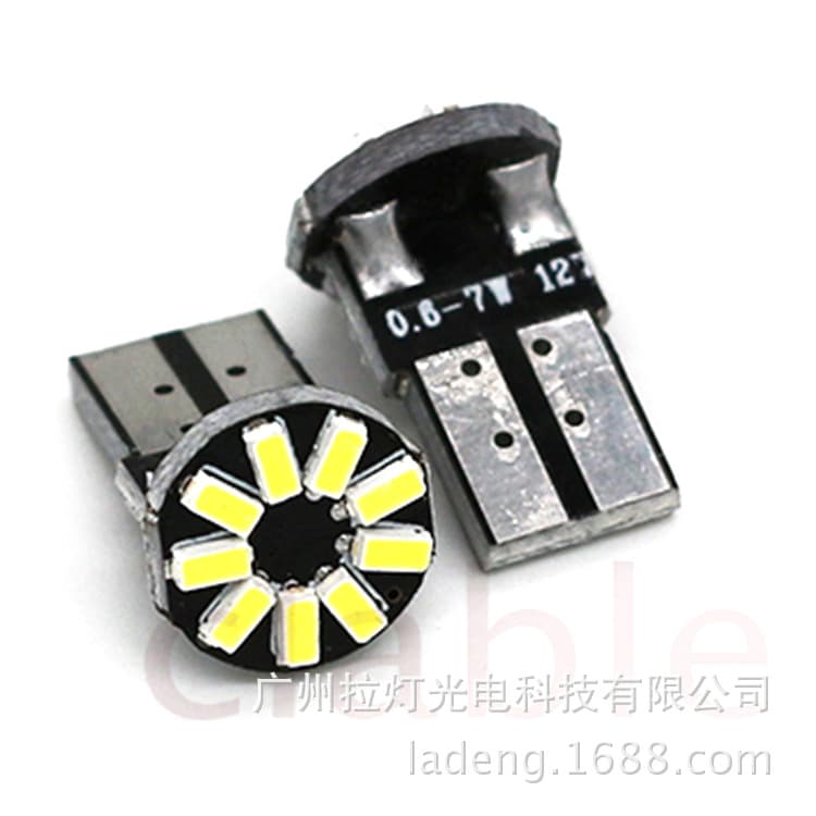 Car LED T10 9 lights 3014 license plate light width light decoding CANBUS factory direct sale 12V