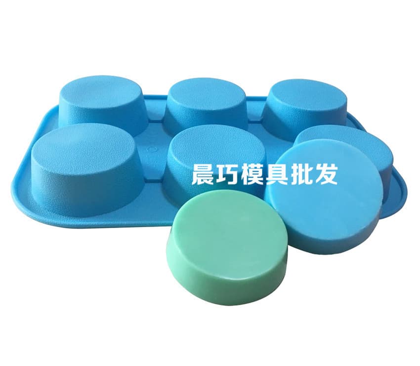 Silicone Cake Mold 6-Hole Round Mold Baking Mold Soap Mold Round Hole