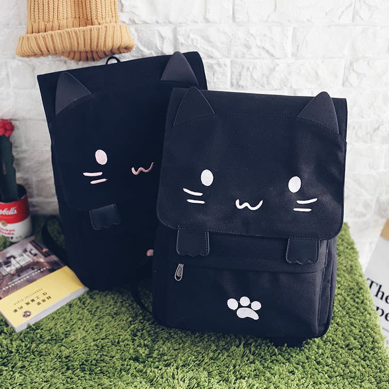 Wholesale Japanese-style Cute 3D Cat Large Capacity Backpack, Soft Girl Pink Cute Cartoon Backpack for Women