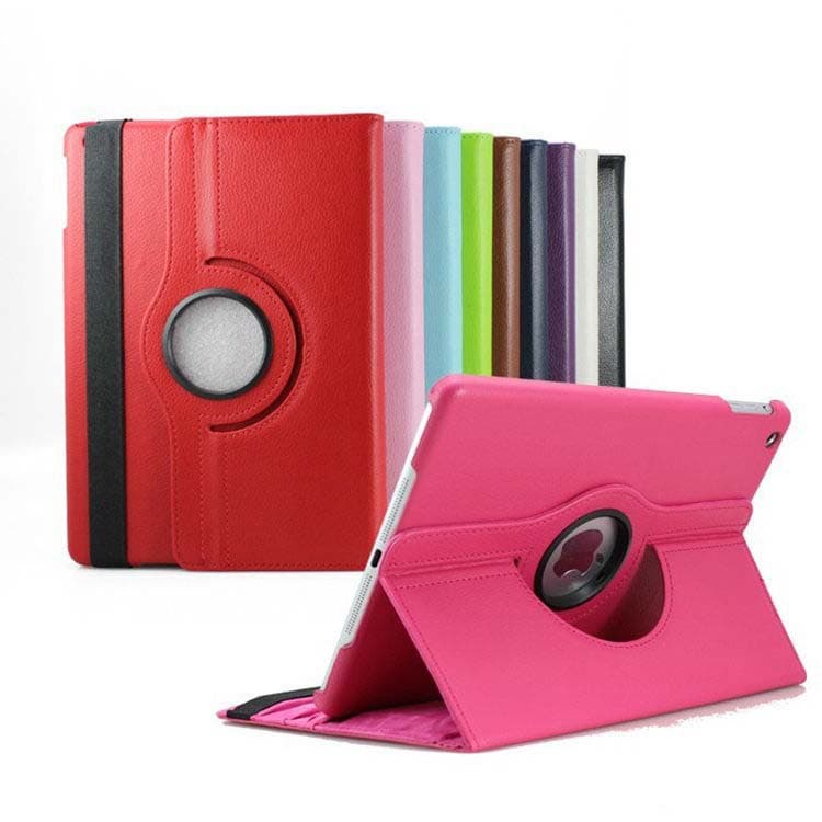Tablet IPAD 3/4 Leather Case Protective Cover, IPAD 5/Air Leatherette Case, Mini 2 Rotating Stand Case Wholesale