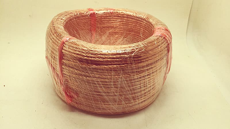 Copper grounding wire, TJR-2.5 square millimeters, copper stranded wire, bare copper braided wire, copper conductive strip stranded wire.