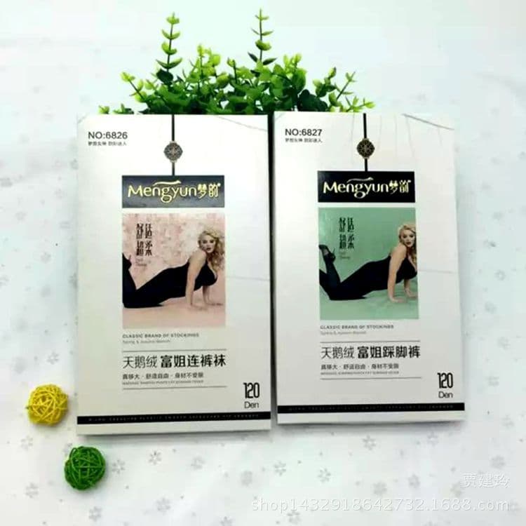 Meng Yun 6826 Velvet Footed Pantyhose Thickening File Add Volume Add Fat Fall/Winter Anti-Snag Silk Size 120D