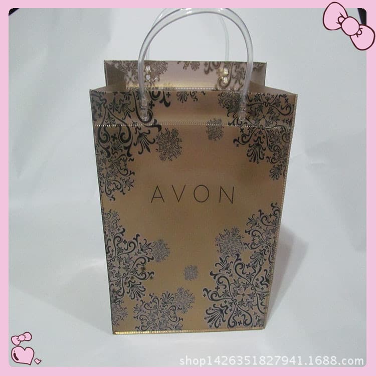 Factory wholesale PVC handbag, PVC promotional bag, PVC Avon gift bag, free logo design available