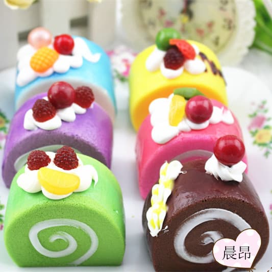 High Simulation Swiss Roll PU Material Premium Fake Bread Home Furniture Decoration Still Life Studio Prop Early Education