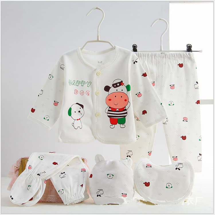 New Spring Autumn Baby Clothes Children Underwear Pure Cotton Infant Baby Underwear Newborn Underwear Five-Piece Set