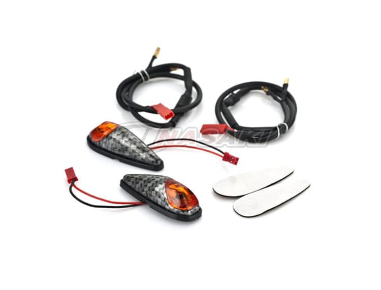 Motorcycle Accessories LED Headlight Cover Decoration Light Motorcycle Modified Carbon Fiber Turn Signal Electric Vehicle Turn Light