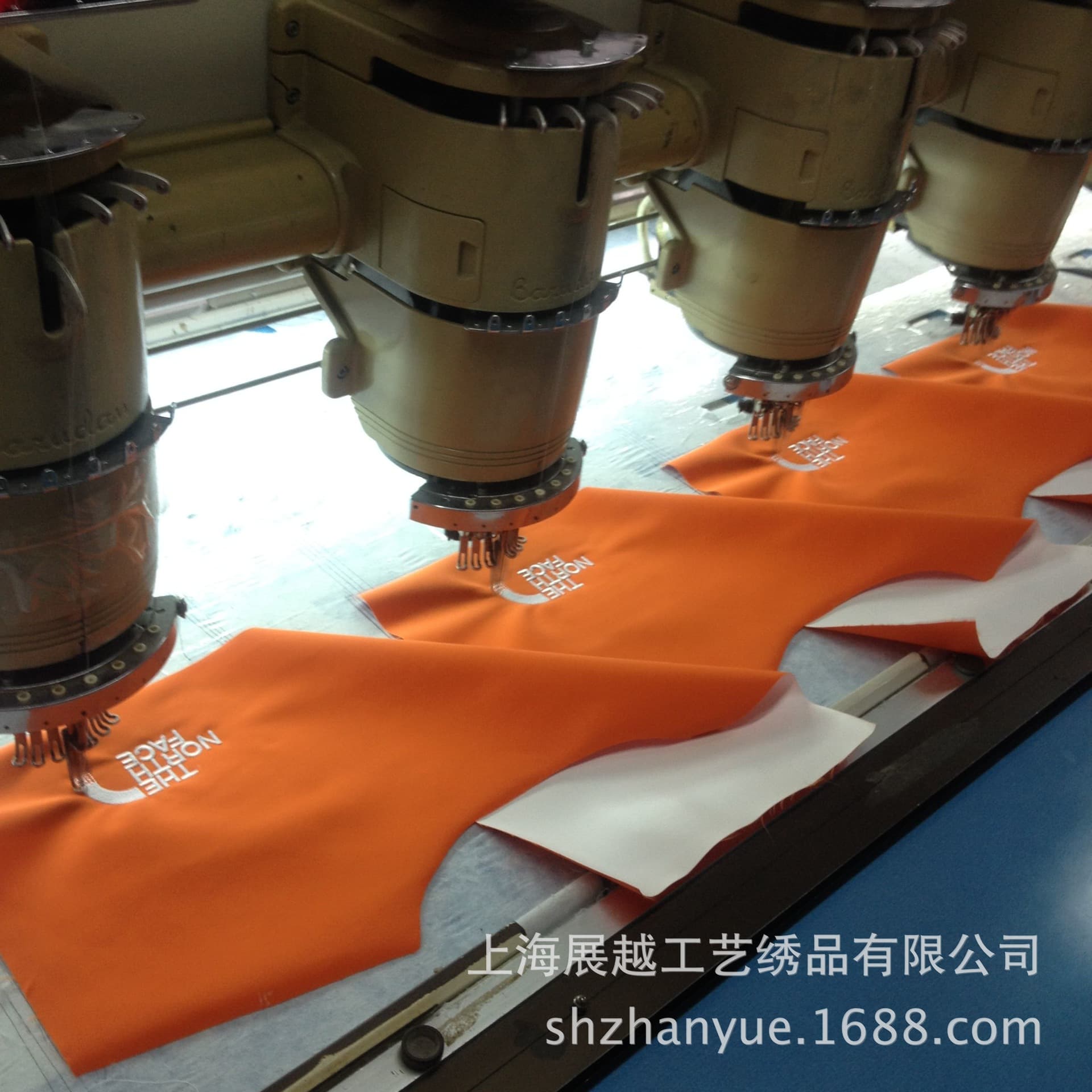 Shanghai Jinshan manufacturer imported computer embroidery processing for hats, socks, finished garments, custom clothing logos