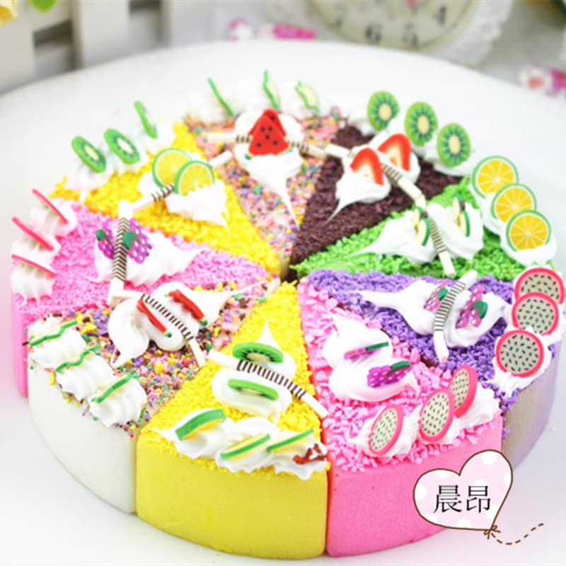 Spot Korean version of cute refrigerator magnets, simulated cake models, cute triangle cake samples, photography props
