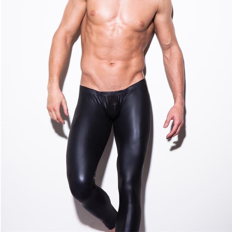 US N2N Faux Leather Pants Nightclub Tight Sleep Pants Sexy Patent Leather Men's Casual Pants Export