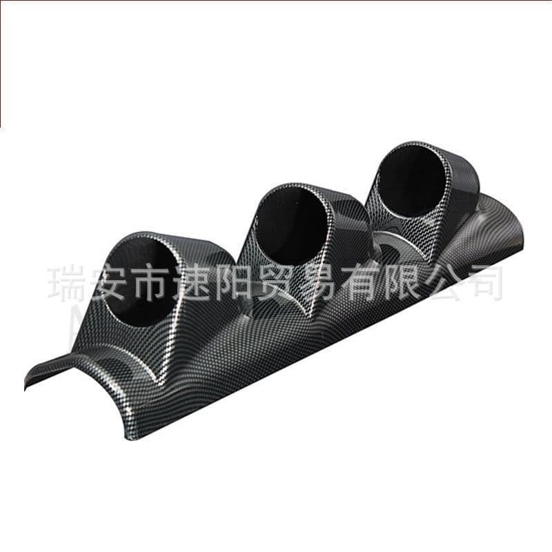 2-Inch 52MM Carbon Fiber A-Pillar Left 3-Hole Gauge Pod Gauge Holder Car Modification Gauge Mount