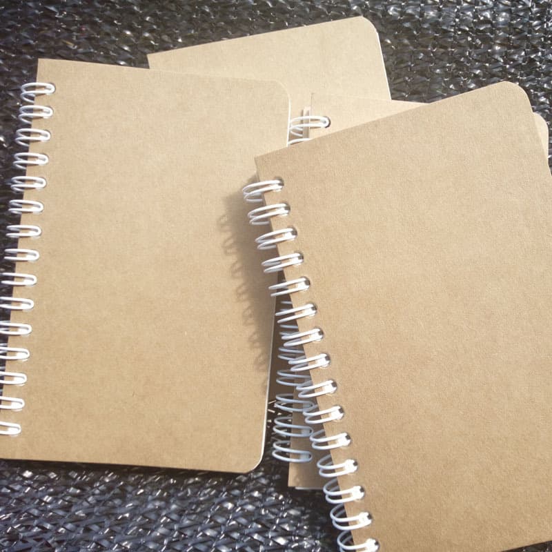 Factory Wholesale Simple Horizontal Line Blank Coil Notebook Portable Memo Pad Double Offset Paper Notebook Advertising Notebook