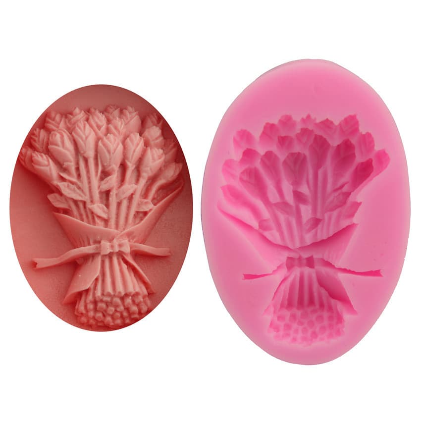 Silicone Baking Mold Tulip Bouquet Shape Cake Decoration Tool DIY Sugar Art Mould for Bread Cupcake Chocolate Jelly Making