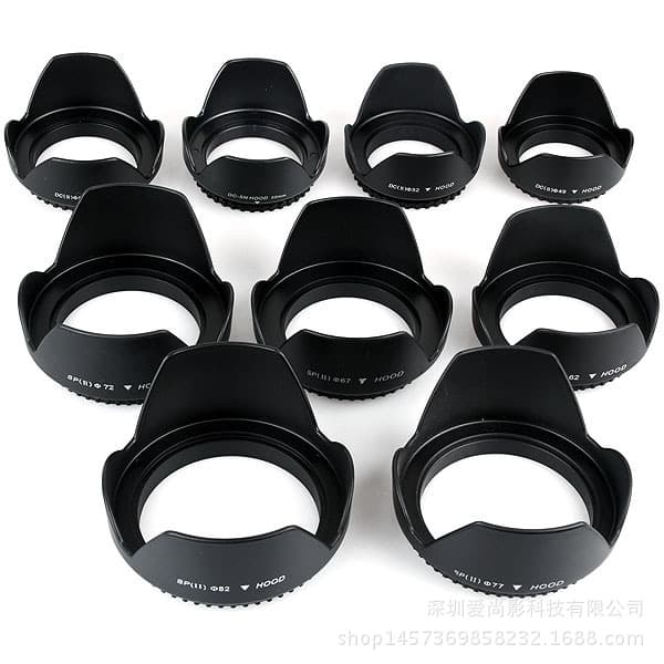 77mm Petal Lens Hood, Universal Screw-in Flower Lens Shade