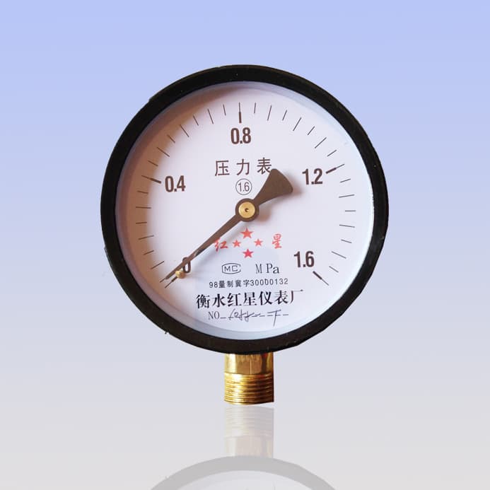 Supply Hengshui Red Star Brand Y-100 Pressure Gauge, welcome to order