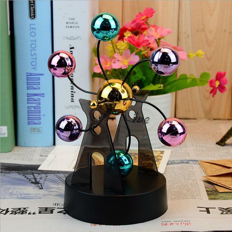 K501 Rainbow Ball Ferris Wheel Celestial Perpetual Motion Windmill Magnetic Large Swing Desk Scientific Ornament