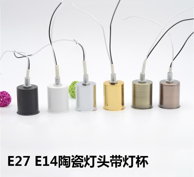 E14 E27 Ceramic High-Temperature Resistant Small Screw Socket Lamp Holders and Bases, Ceiling, Wall, and Pendant Light Conversion DIY Lighting Accessories