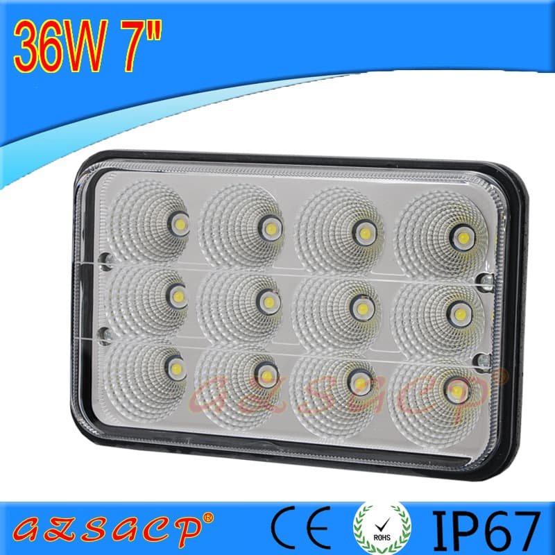 36W Automotive LED Work Light for Engineering Searchlight, SUV Off-Road Spot Light, Roof Light, and Inspection Light