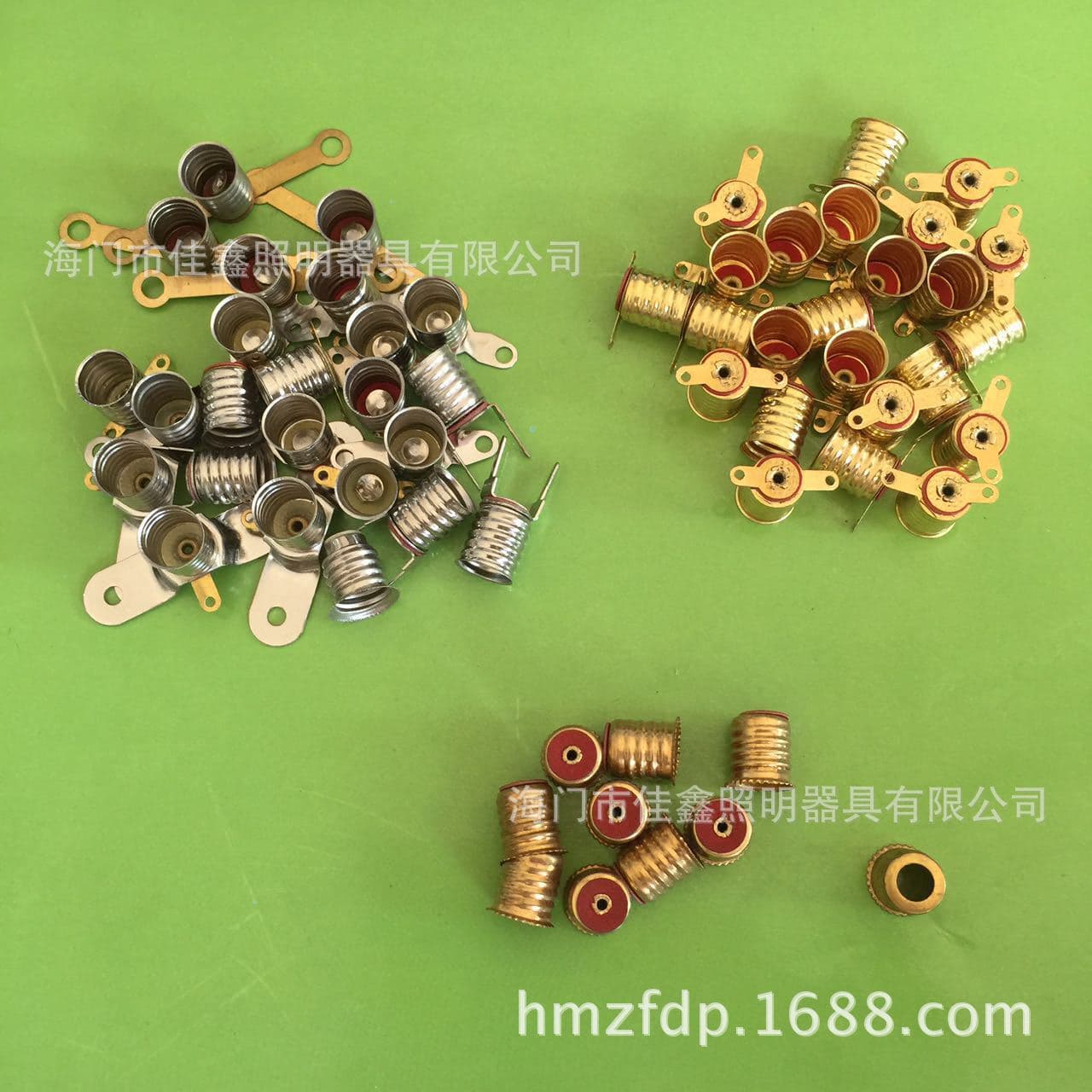 E10 Folded Leg Socket, Nickel-Plated Bent Pin Socket for E10 Small Bulbs
