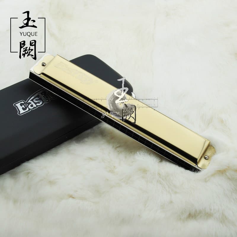 Oriental T2410 harmonica 24-hole harmonica accented harmonica C tune gold leather case