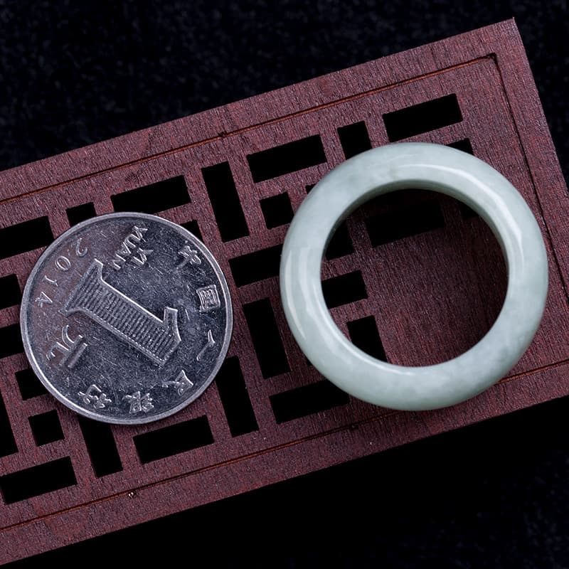 Burmese jadeite ring, widened ring for men and women, the ring can be used as pendant jade jewelry
