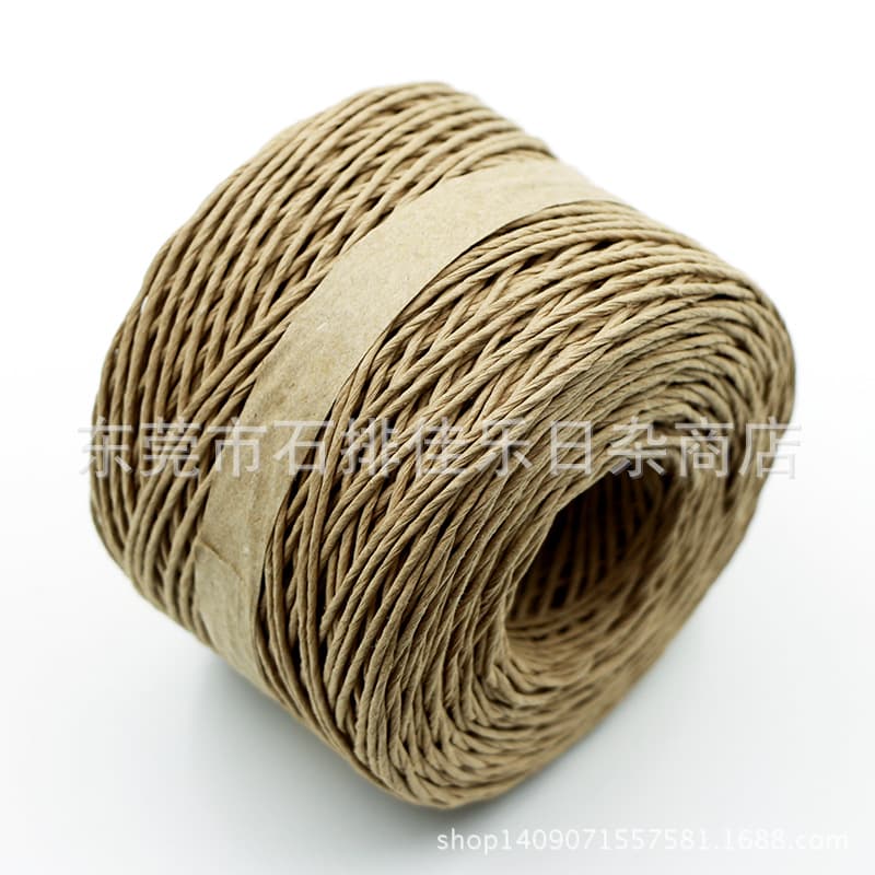 Wholesale kraft paper rope, gift box packaging rope, tea cake wife bag rope, 150 meters