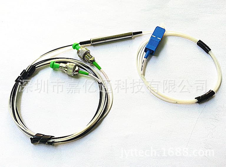 FWDM multiplexer, transmission T1490/reflection R1310 & 1550, 1 meter long, FC/APC steel pipe.