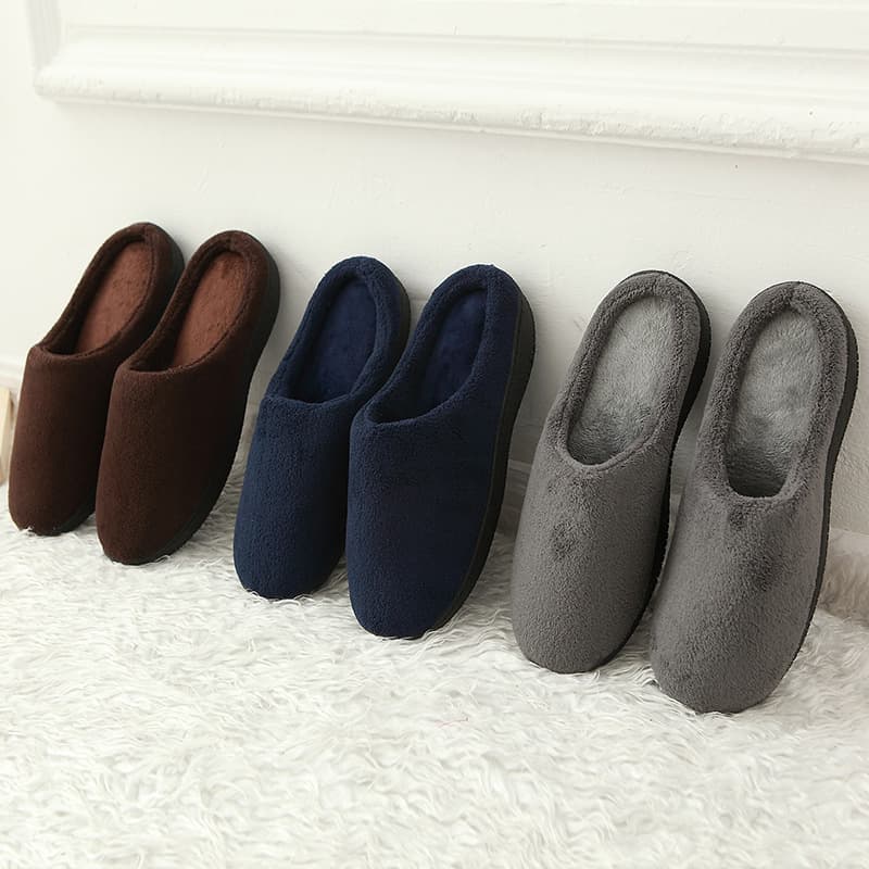 German export classic TCM memory foam coral fleece slippers, home shoes, wholesale from manufacturers.