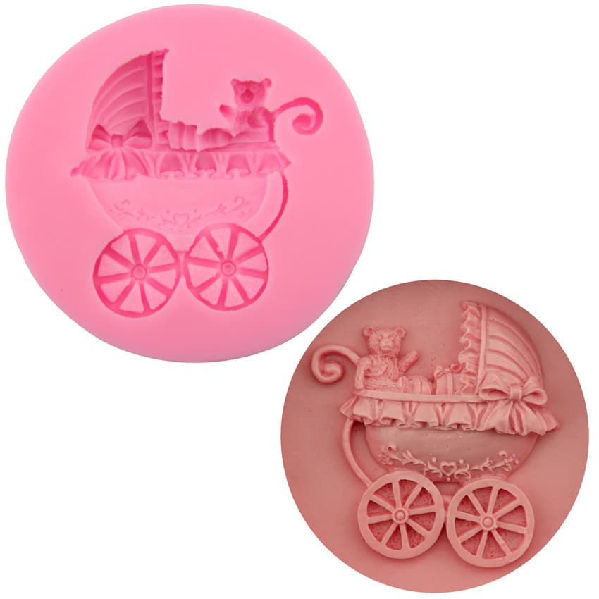 Kitchen Tools Bear Stroller Silicone Cake Mold Baking Utensils Sugar Art Mould Irregular Shape for Cake Bread Mousse Jelly Chocolate