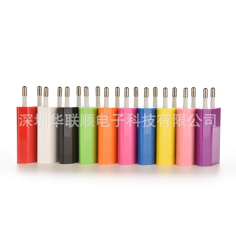 Colorful 4th generation European mobile phone suitable for power bank Apple charging head single port usb flat fourth generation 5v1a charger