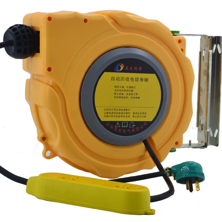 220V 3*2.5*15m automatic cable winder, automatic retractable cable wire reel, winding disc, factory direct