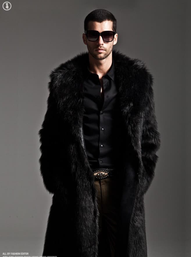 2025 Men's Faux Fur Coat Extra Thick Autumn and Winter Fur Coat Fur Coat Wholesale for Men