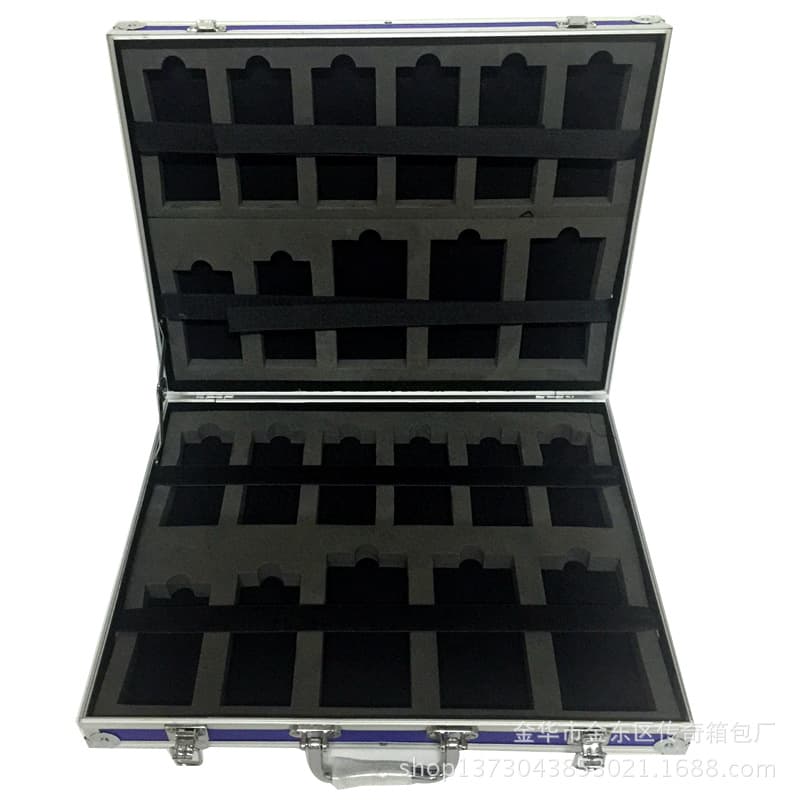 Aluminum alloy mobile phone display box, elderly phone storage box, household tool box, college student class mobile phone storage box