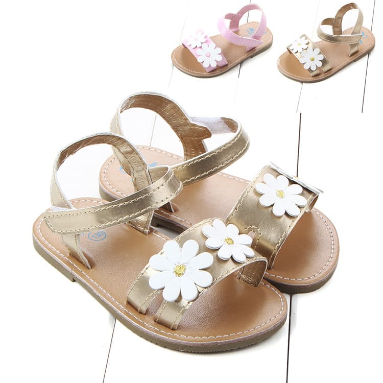 New Summer Flower Sandals Baby Shoes Soft Sole Rubber Sole Infant Sandals 0746 Non-Slip Soft Cute