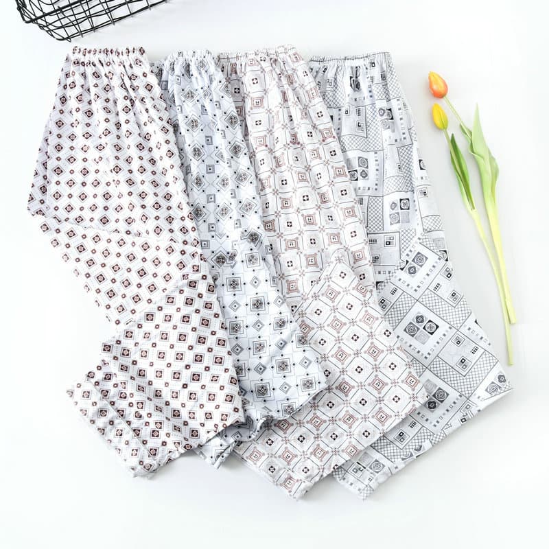 Spring/Autumn Mid-Weight Sleep Pants, Double-Sided Knit, Men's Multi-Pattern Soft Single Pants, Multiple Patterns Available for Men and Women